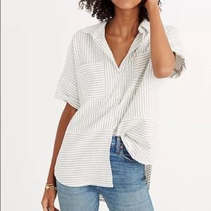 Madewell Flannel Courier Shirt in Stripe